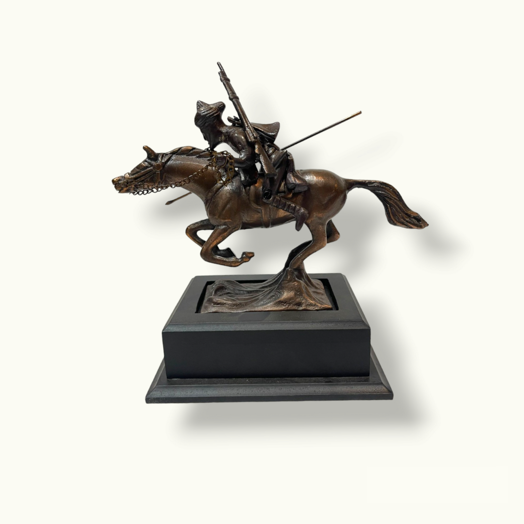 The Best Hunter With Javelin Spear Riding Horse Statue.