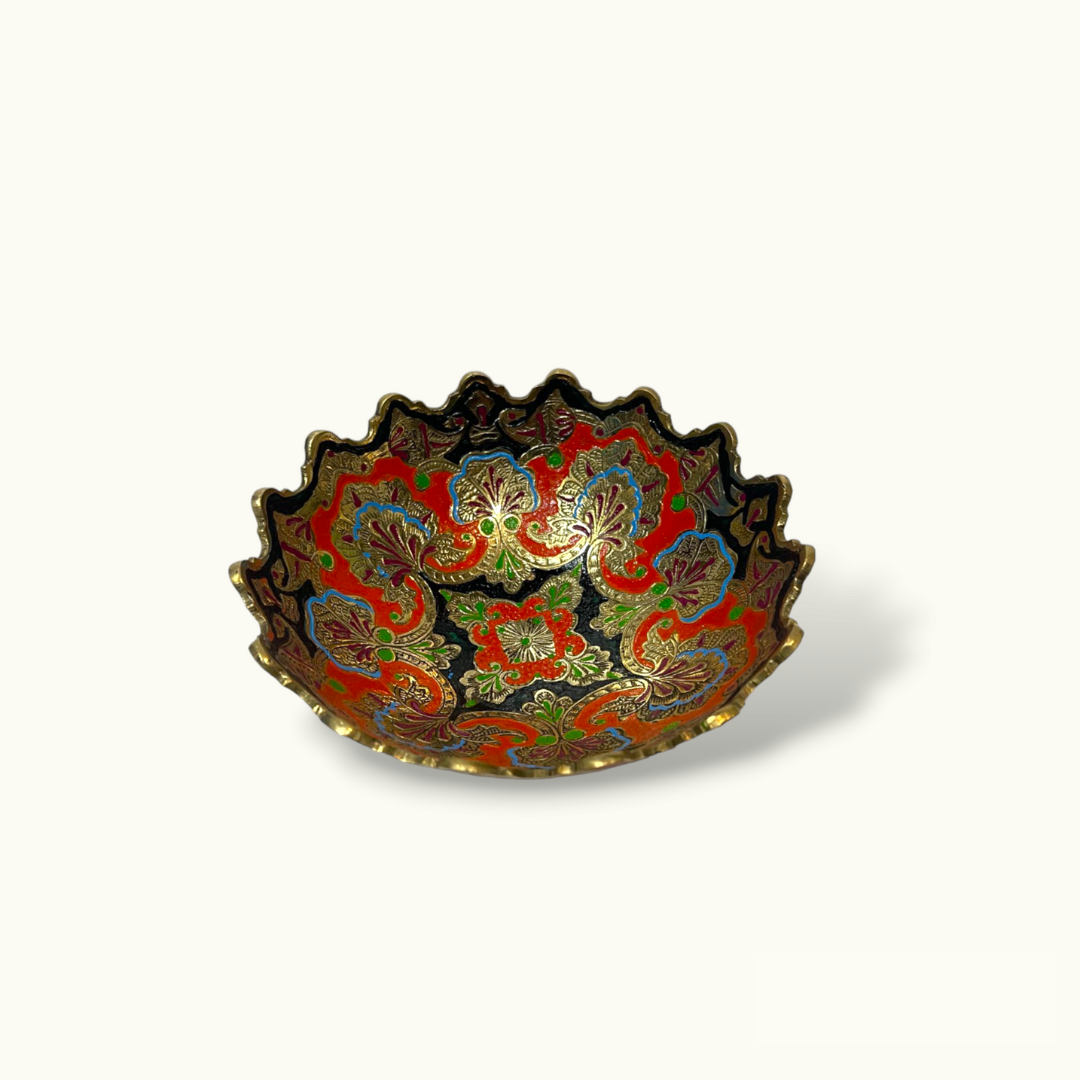 Beautiful Brass Bowl, The Best Brass Bowl, Colorful Bowl.