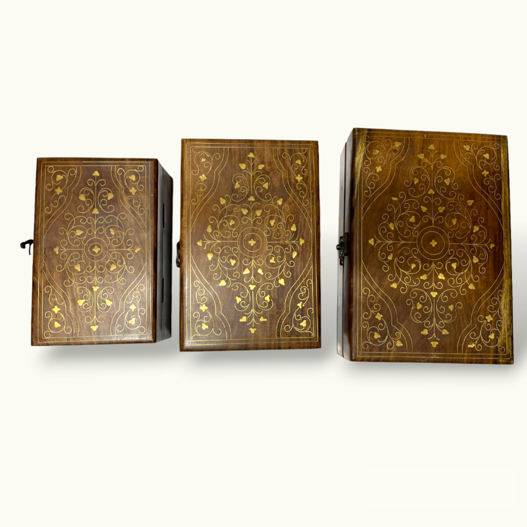 Luxurious Jewelry Box Set, The Beautiful Wooden Jewelry Boxes.