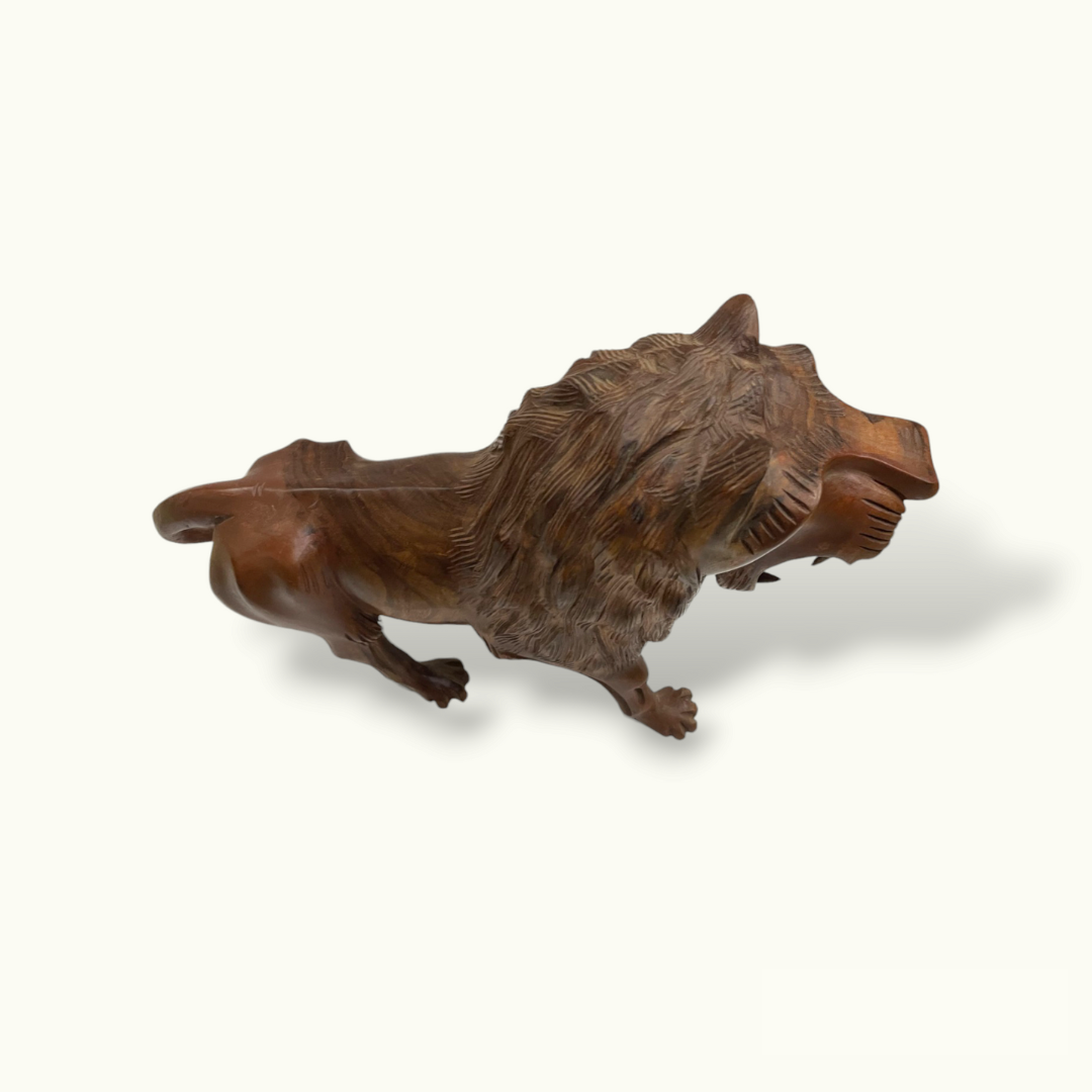 Handmade Wooden Lion, The Best Wooden Lion Sculpture.