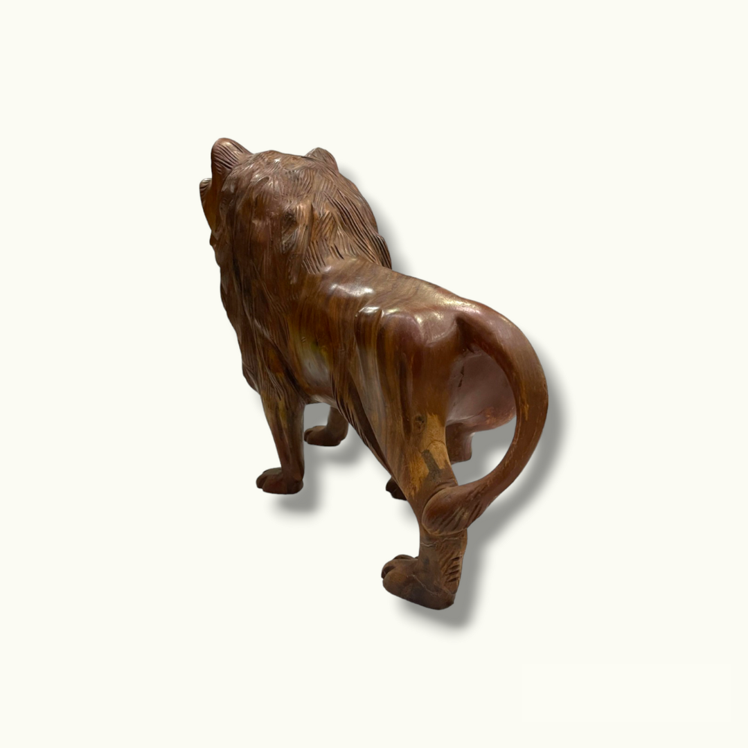 Handmade Wooden Lion, The Best Wooden Lion Sculpture.