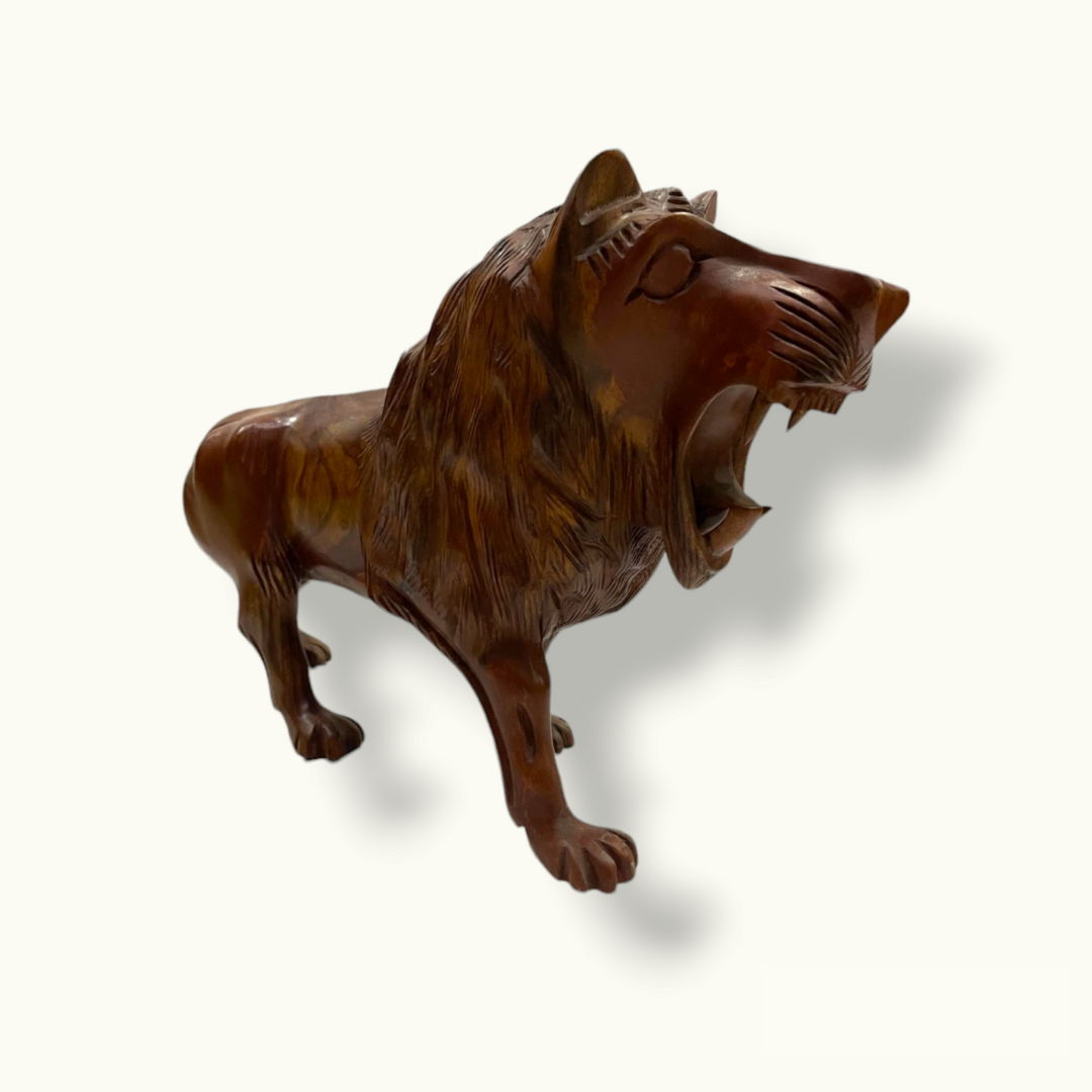 Handmade Wooden Lion, The Best Wooden Lion Sculpture.