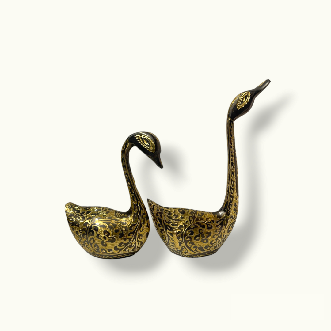 Handcrafted Brass Swan Set, The Beautiful Swan Set.