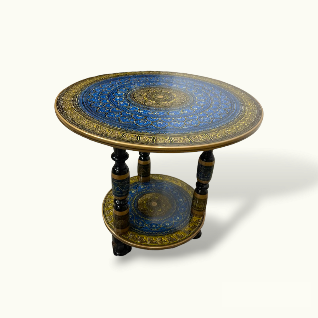 Best Round Coffee Table, Beautiful Naqshi Art Wooden Table.