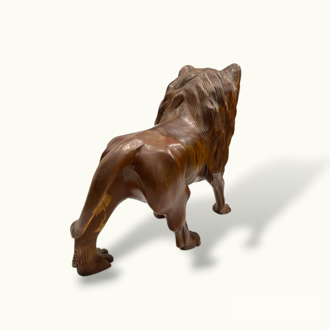 Handmade Wooden Lion, The Best Wooden Lion Sculpture.