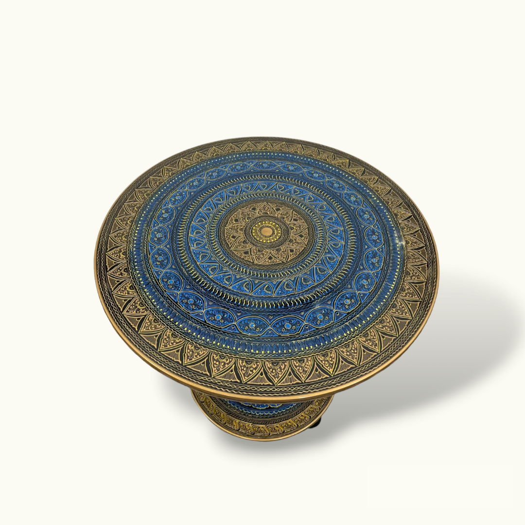 Best Round Coffee Table, Beautiful Naqshi Art Wooden Table.