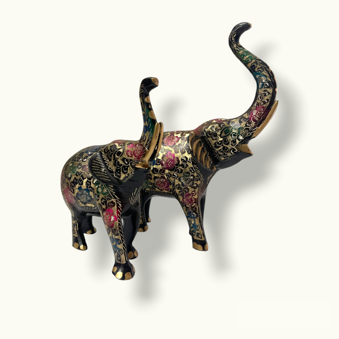 Brass Elephant Statue, Handmade Brass Elephant Set.