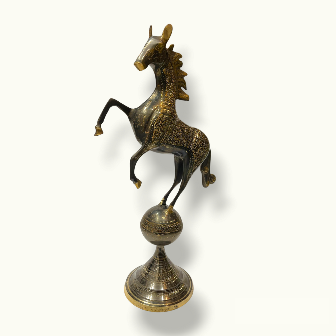 Elevate Your Home With Beautiful Brass Horse, Standing Horse.