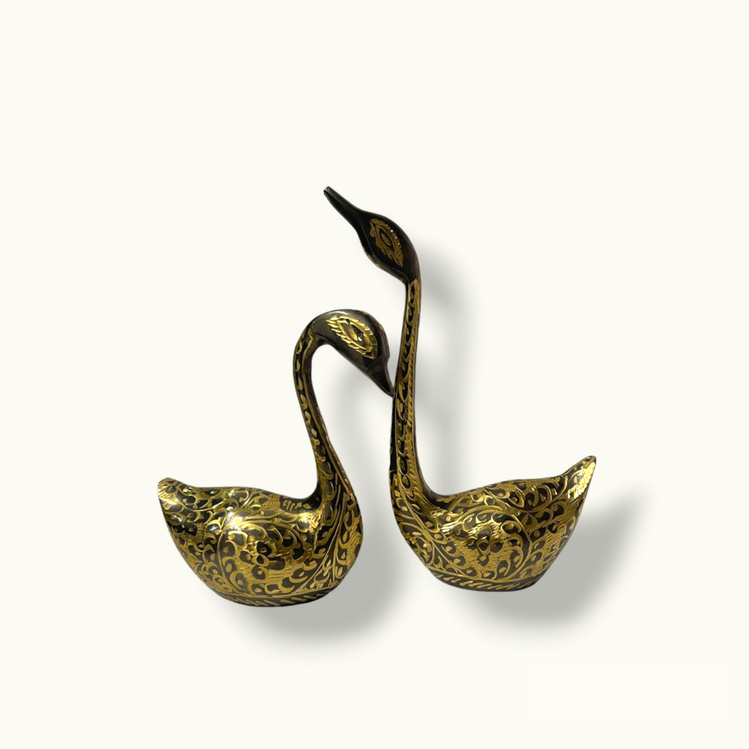 Handcrafted Brass Swan Set, The Beautiful Swan Set.