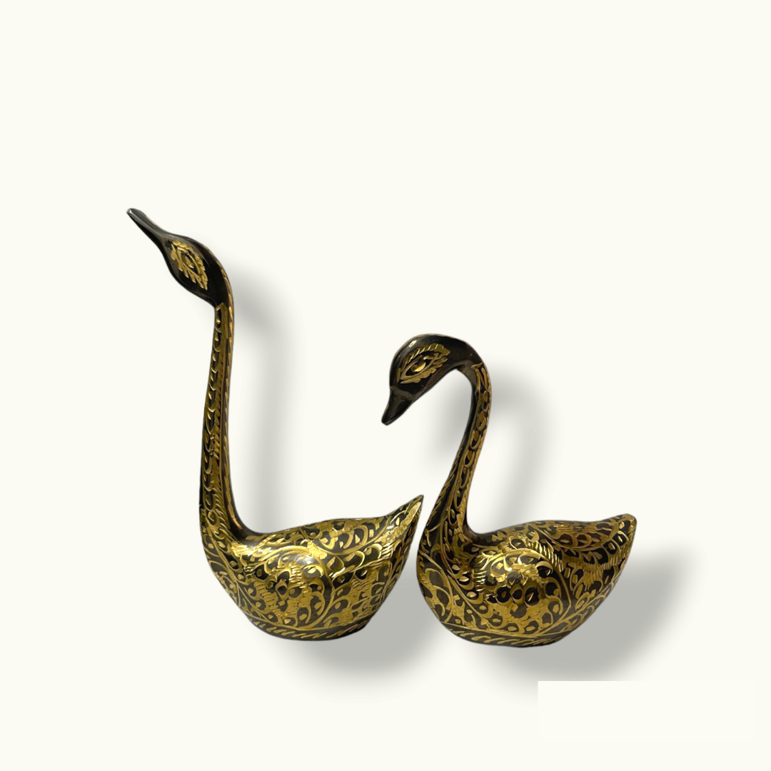 Handcrafted Brass Swan Set, The Beautiful Swan Set.