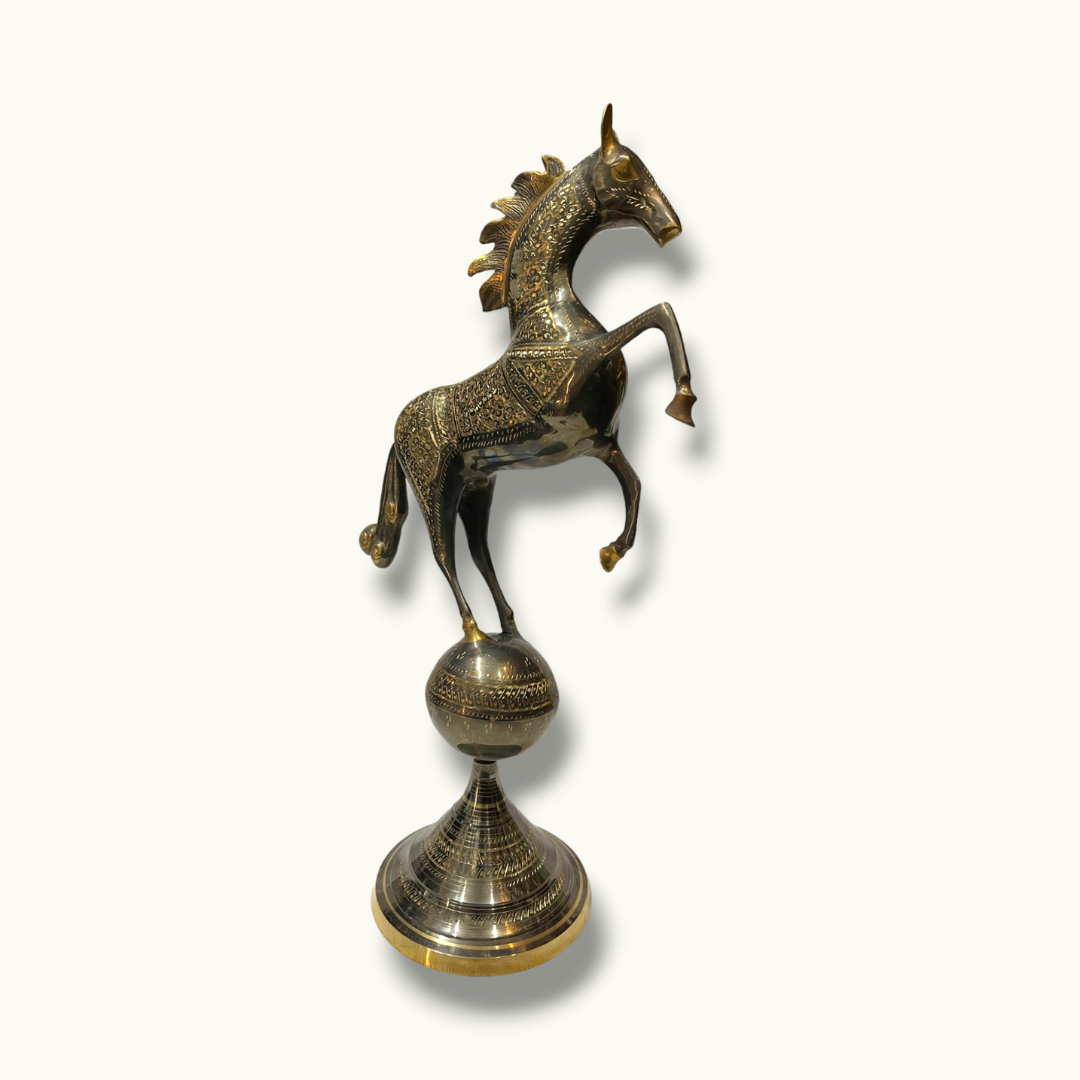 Elevate Your Home With Beautiful Brass Horse, Standing Horse.