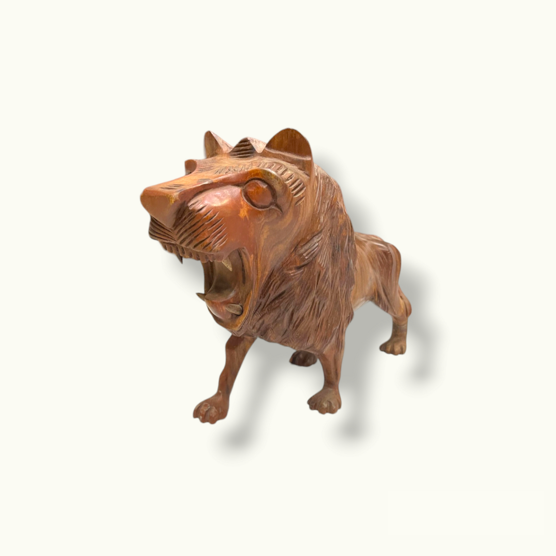 Handmade Wooden Lion, The Best Wooden Lion Sculpture.