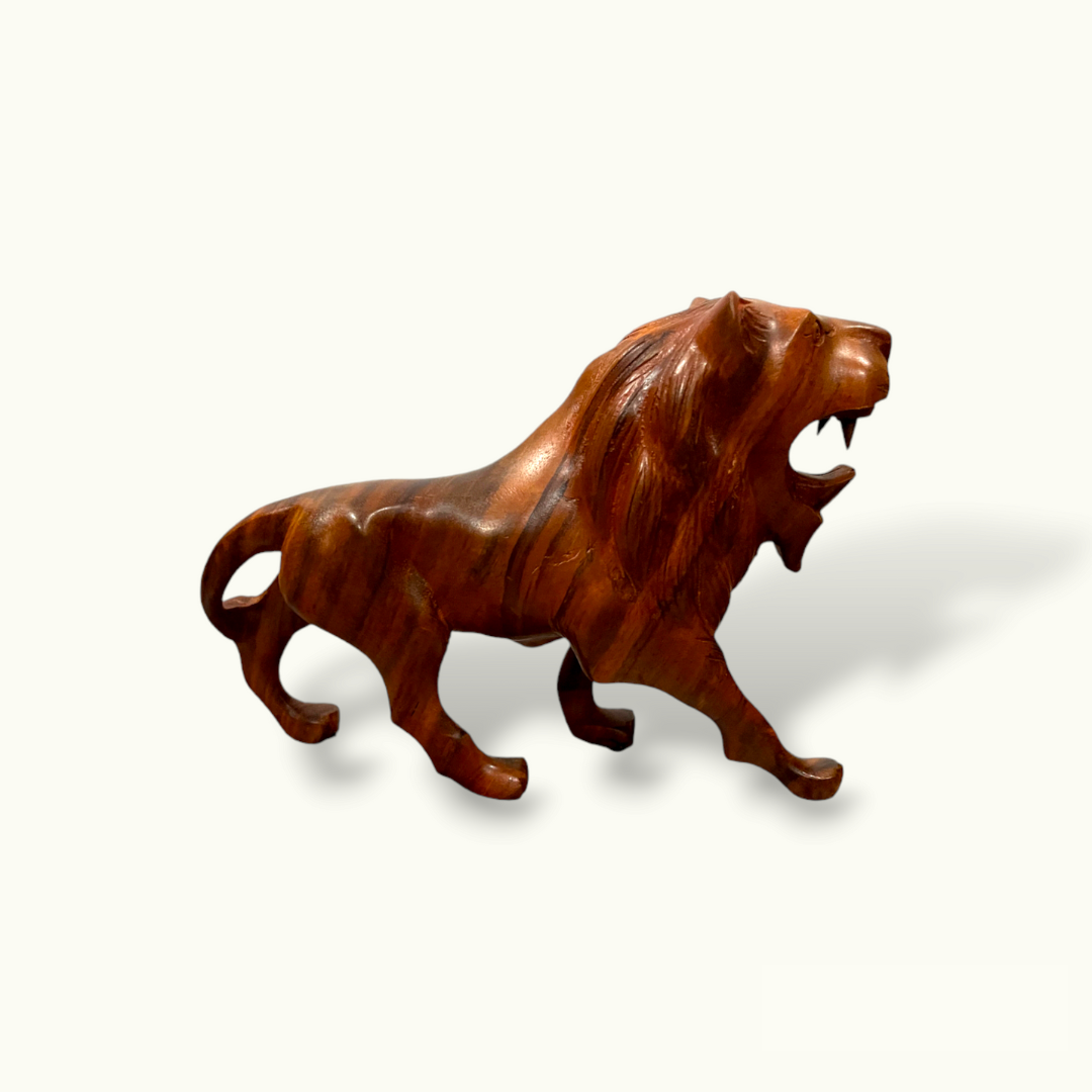 Handmade Wooden Lions Set, The Best Wooden Lion Set.