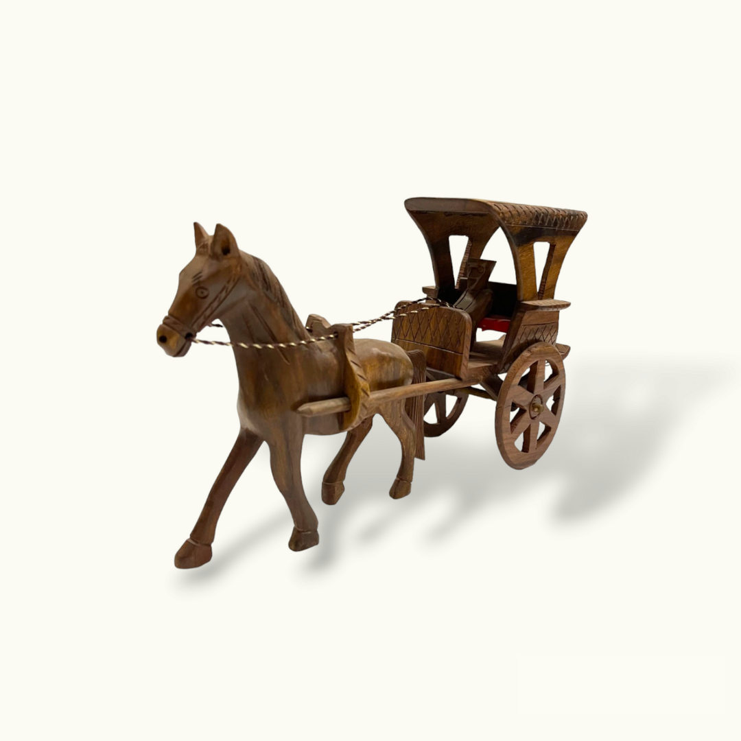 The Attractive Horse Carriage, Beautiful Wooden Horse Buggy.