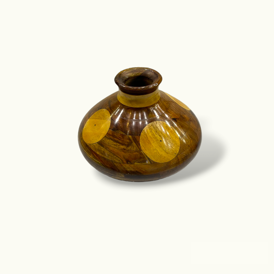 Handmade Wooden Pot, Beautiful Wooden Matka, The Wooden Matka.