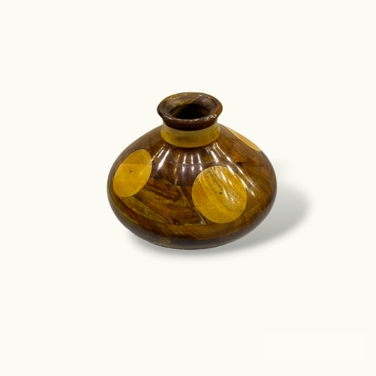 Handmade Wooden Pot, Beautiful Wooden Matka, The Wooden Matka.