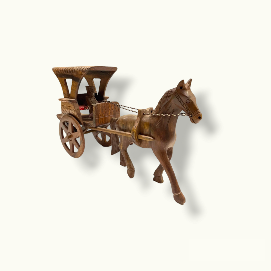 The Attractive Horse Carriage, Beautiful Wooden Horse Buggy.