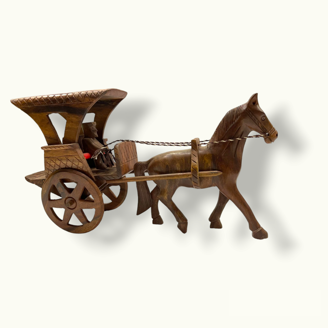 The Attractive Horse Carriage, Beautiful Wooden Horse Buggy.