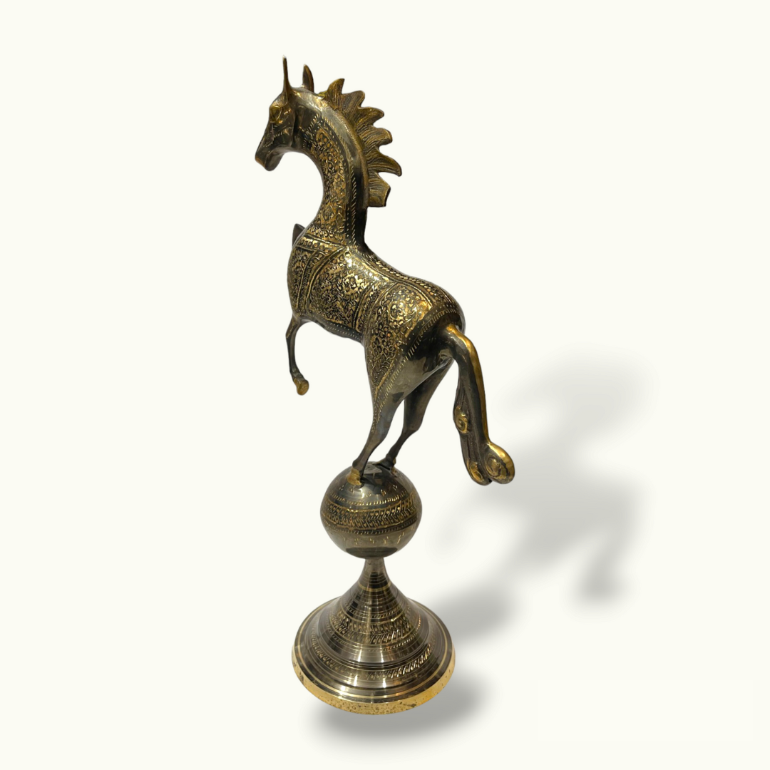 Elevate Your Home With Beautiful Brass Horse, Standing Horse.