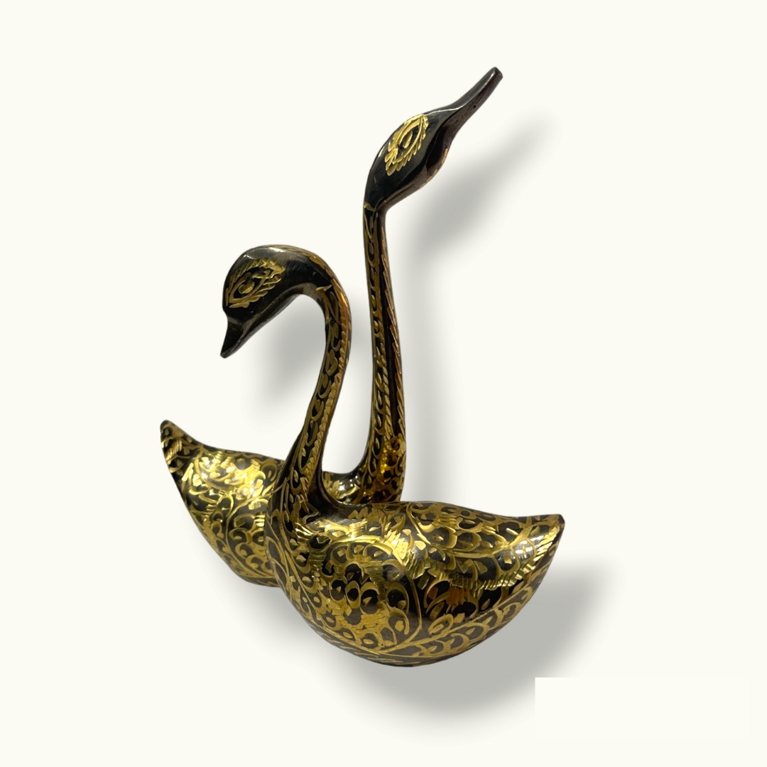 Handcrafted Brass Swan Set, The Beautiful Swan Set.