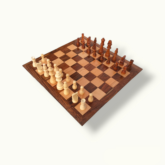 Handmade Wooden Chess Board, Beautiful Wooden Chess Set.