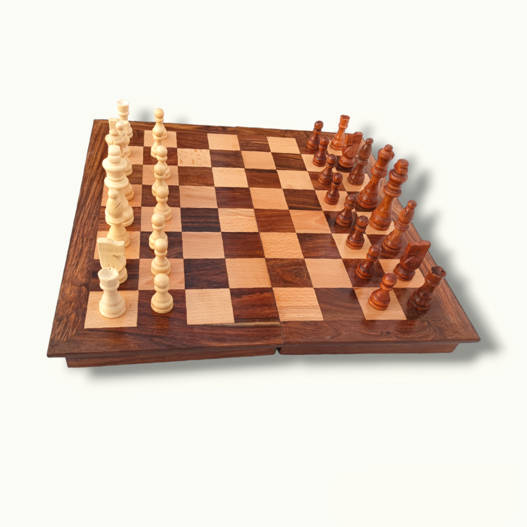 Handmade Wooden Chess Board, Beautiful Wooden Chess Set.