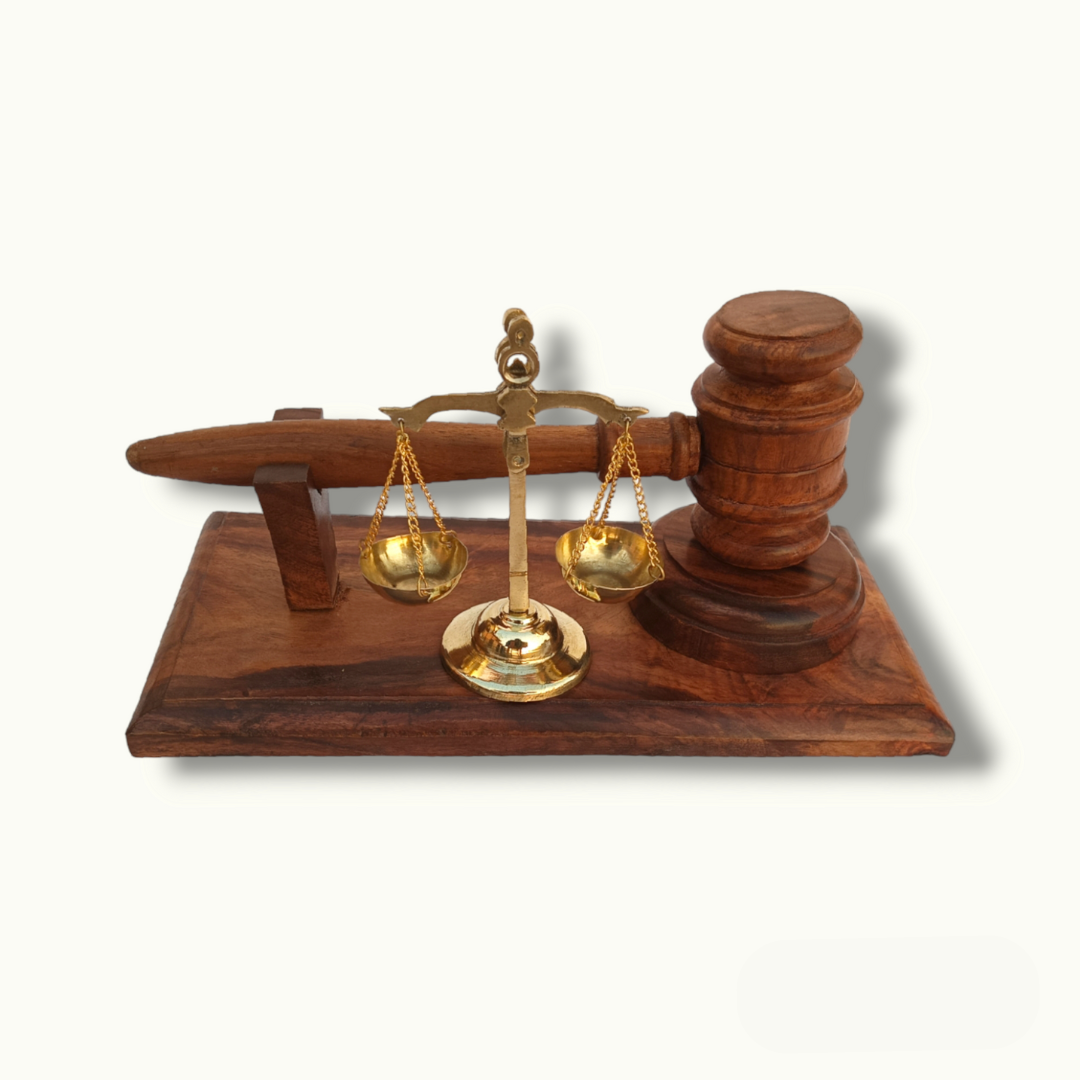 Beautiful Wooden Gavel with Weight Scale, Handcrafted Gavel Set.