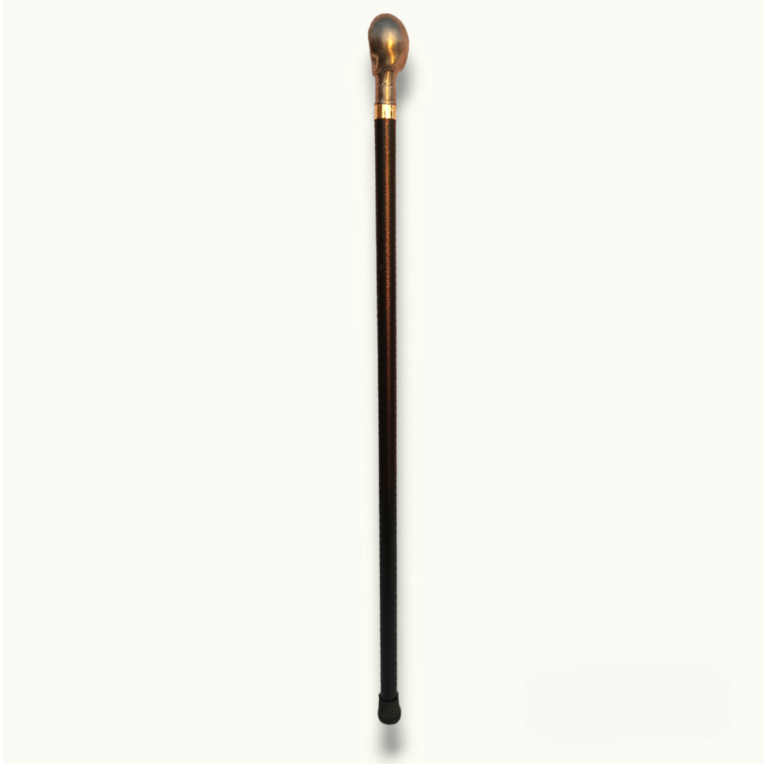 Skull Head Walking Stick, Strong Skull Shape Metal Cane.