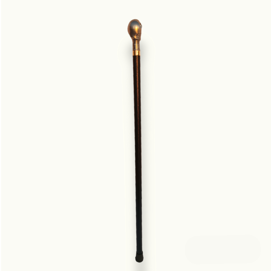 Skull Head Walking Stick, Strong Skull Shape Metal Cane.