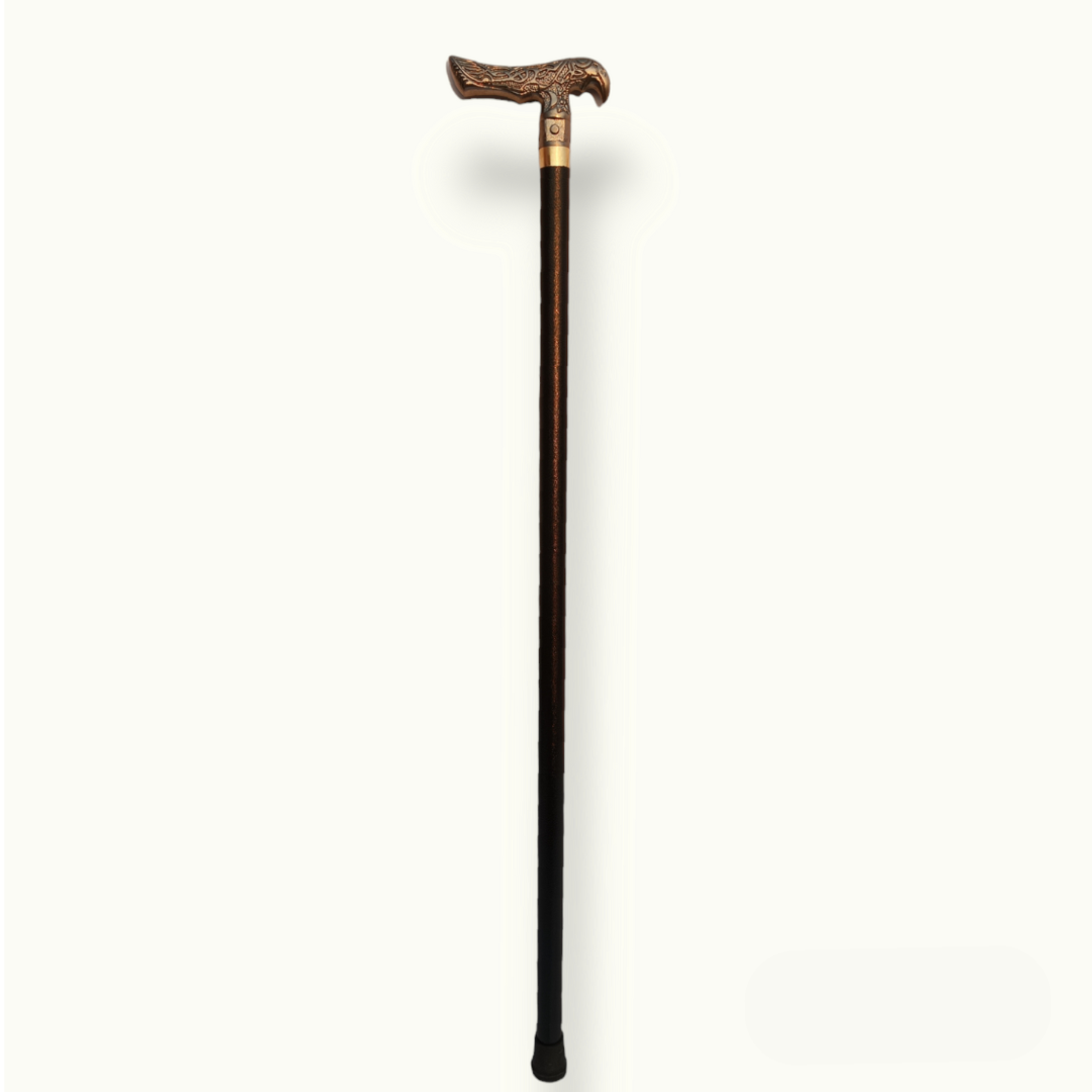 Beautiful Silver Metal Walking Stick, Gorgeous Metal Walking Cane.