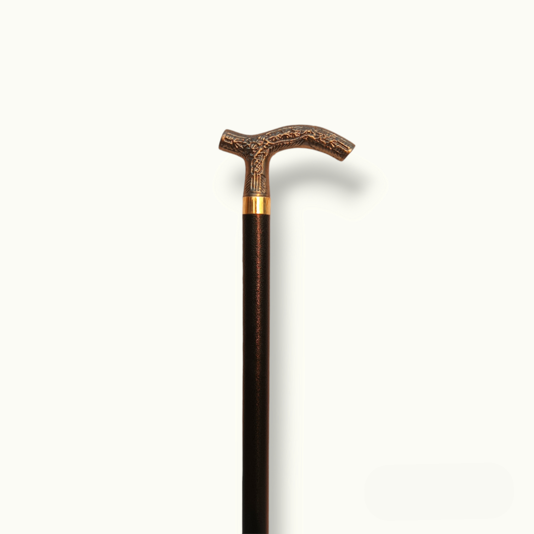 Handcrafted Silver Walking Stick, Beautiful Metal Walking Cane.