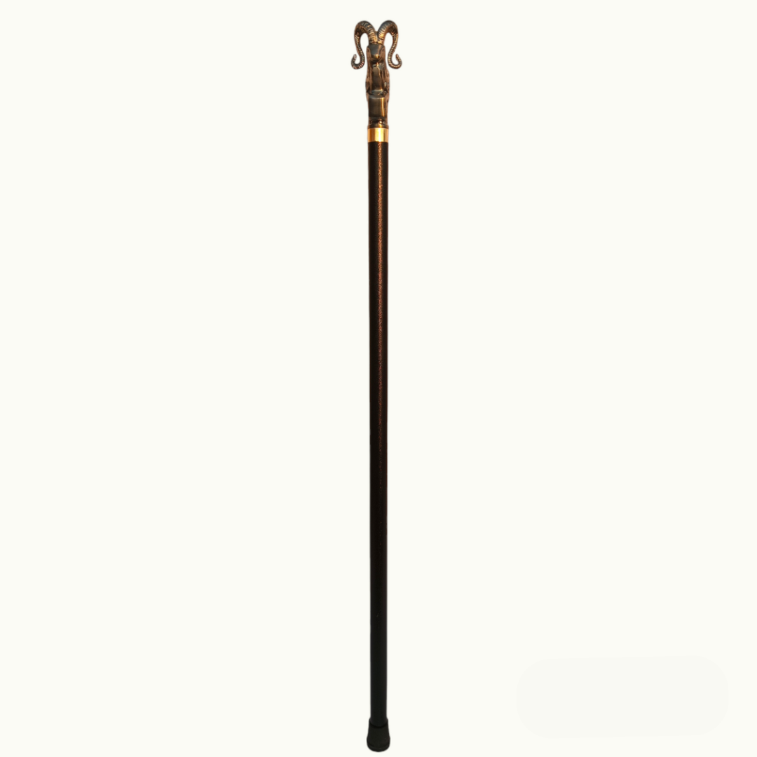 Beautiful Markhor Walking Stick, Silver Markhor Walking Cane.