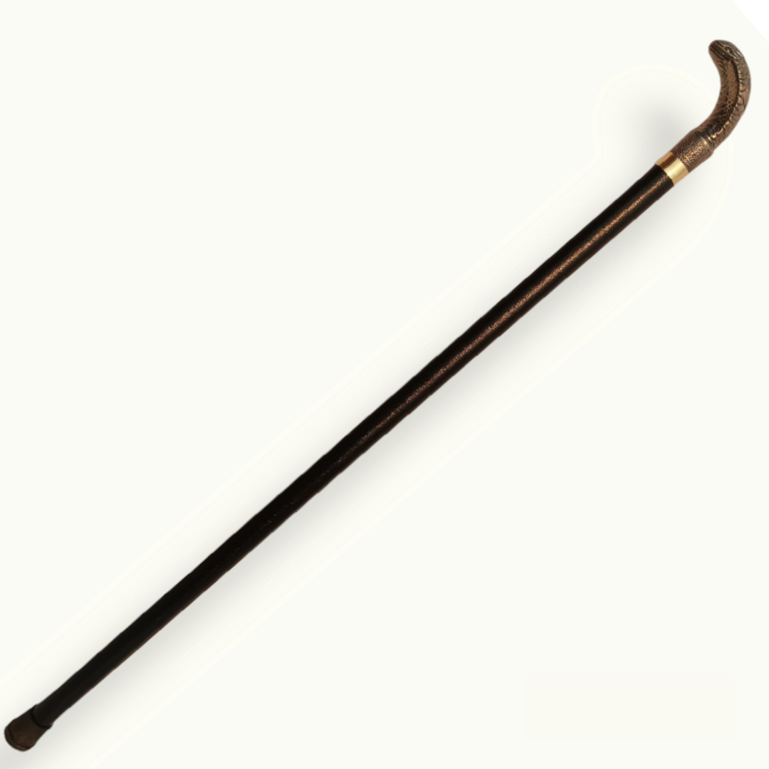 Striking Metal Snake Cane, Stunning Metal Snake Walking Stick.