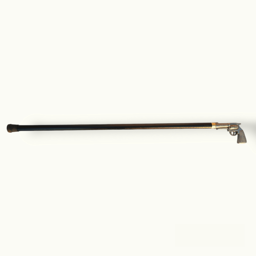 Revolver Handle Cane, Unique Pistol Shape Walking Stick.