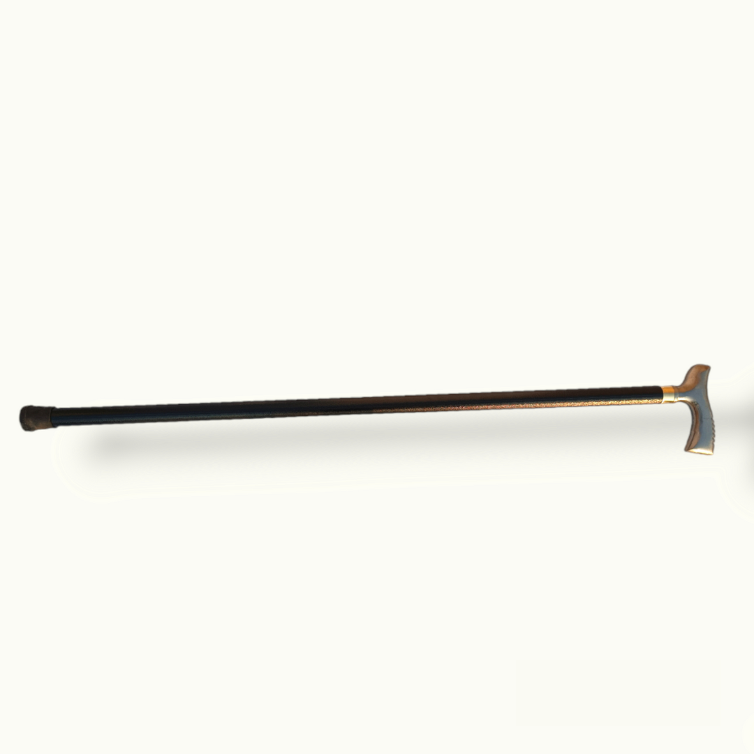 Handcrafted Metal Cane, Elegant Metal Walking Stick.