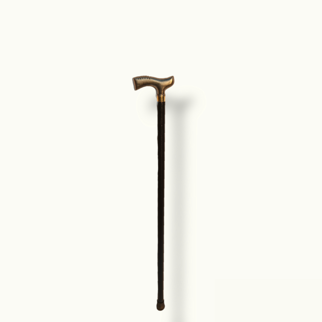 Handcrafted Metal Cane, Elegant Metal Walking Stick.