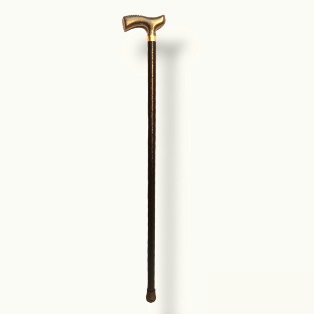 Handcrafted Metal Cane, Elegant Metal Walking Stick.