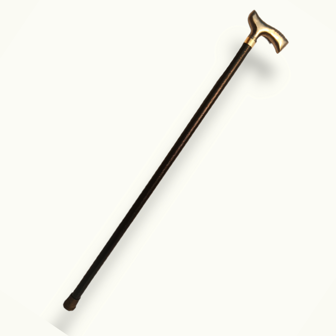 Handcrafted Metal Cane, Elegant Metal Walking Stick.