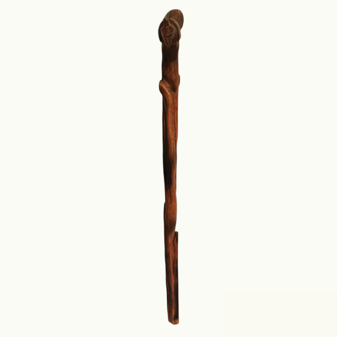 Handcrafted Wooden Sparrow Cane, Stunning Sparrow Walking Stick.