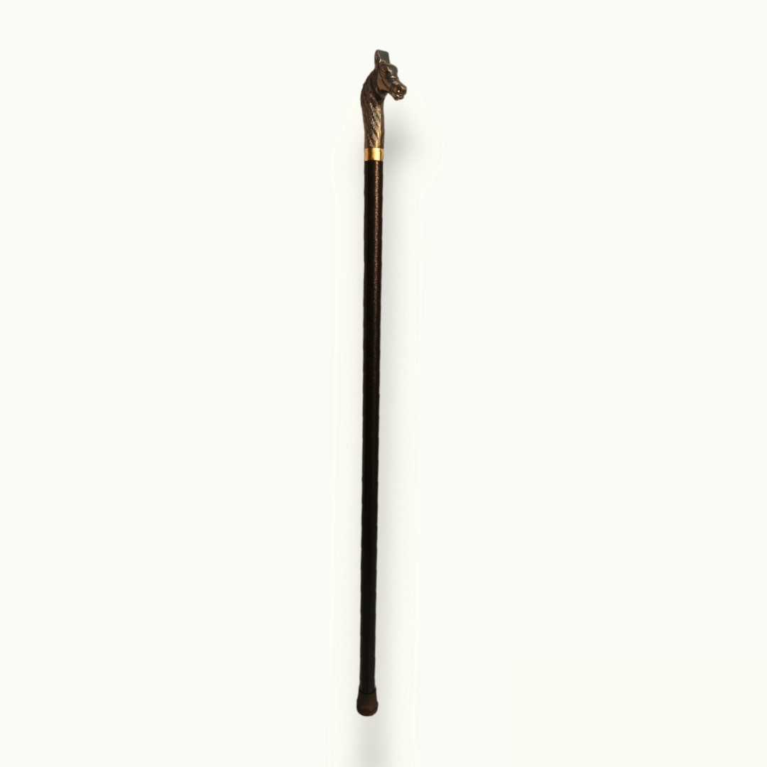 Beautiful Horse Walking Stick, Handmade Metal Horse Walking Stick.