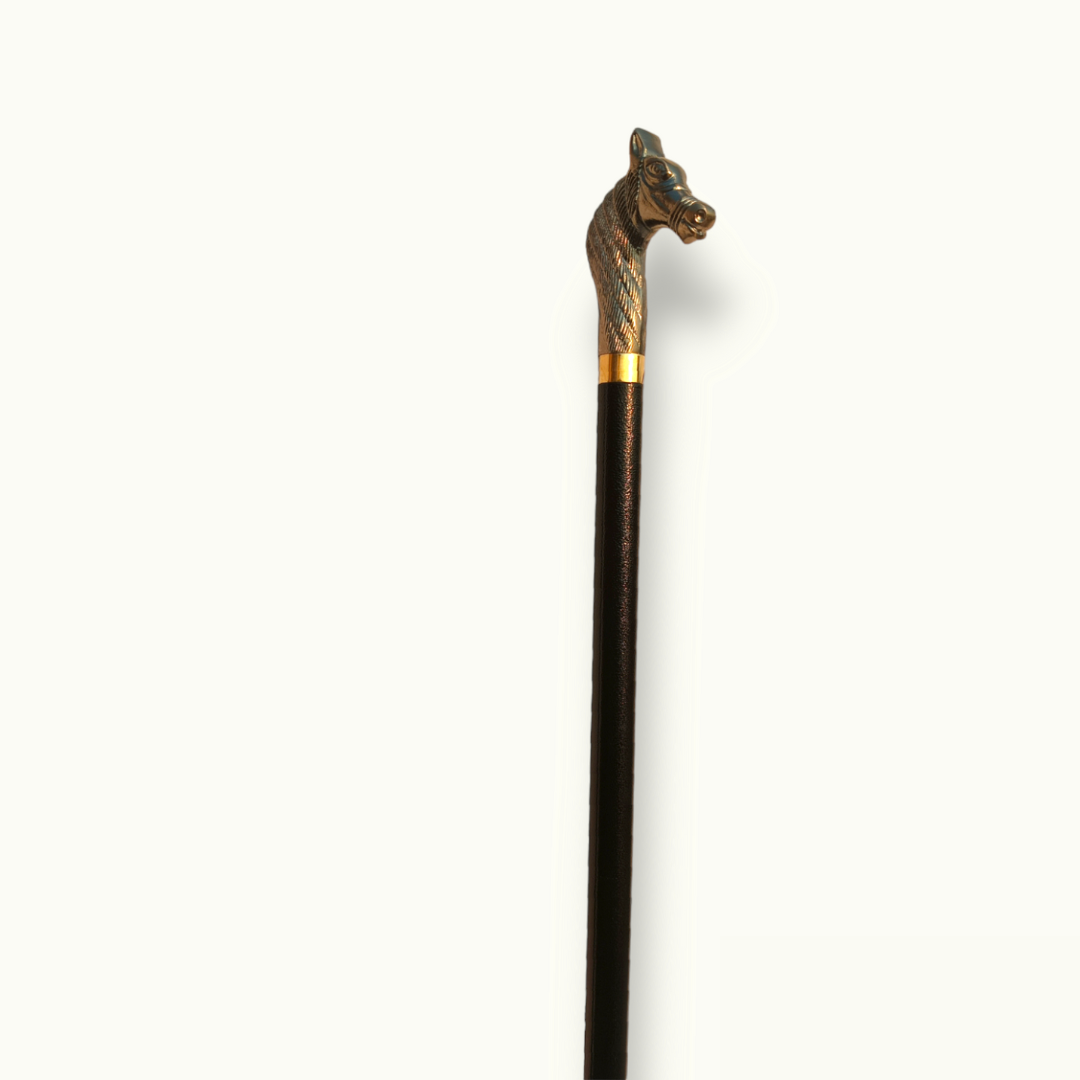 Beautiful Horse Walking Stick, Handmade Metal Horse Walking Stick.