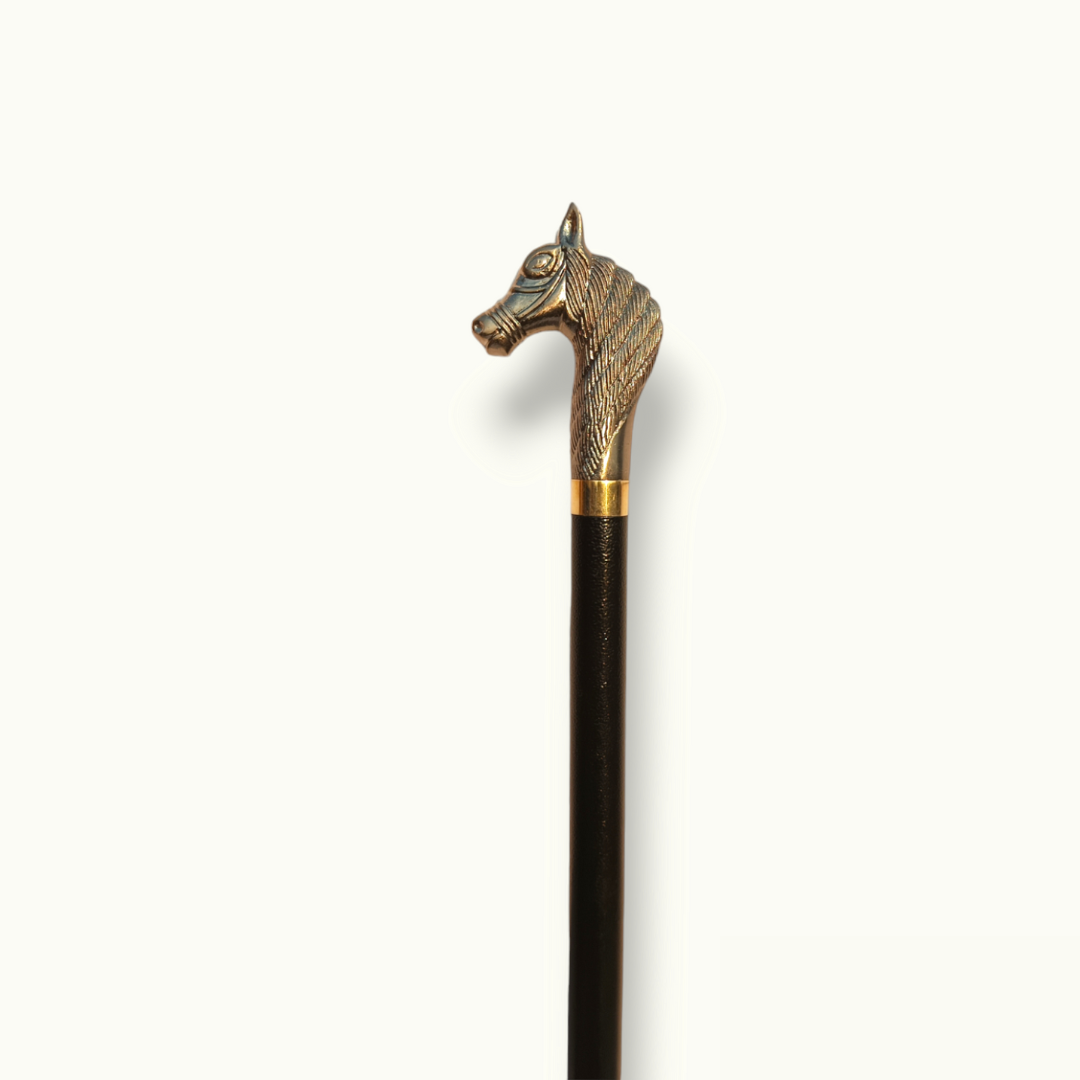 Beautiful Horse Walking Stick, Handmade Metal Horse Walking Stick.