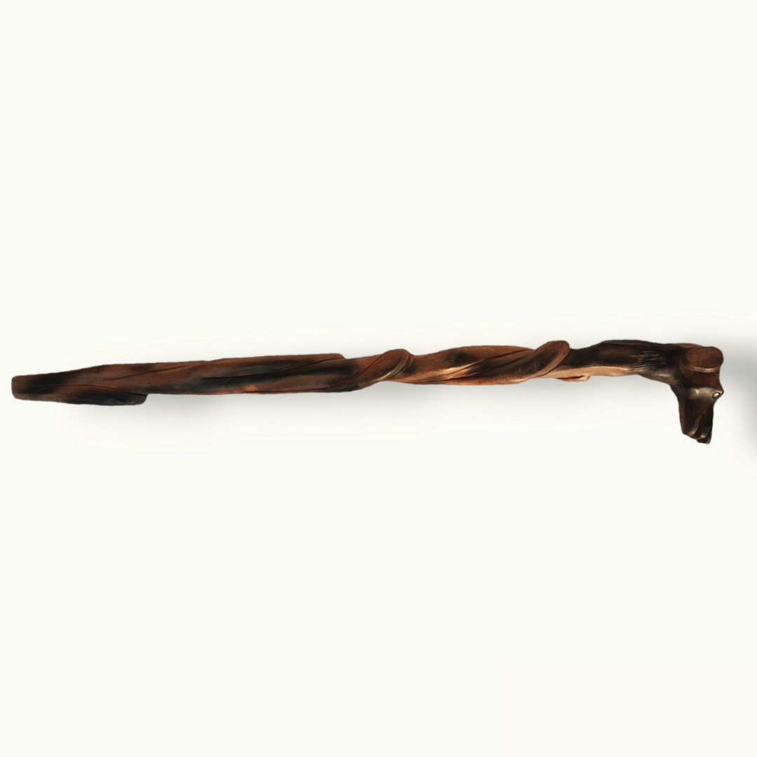 Handcrafted Wooden Dog Stick, Creative Dog Shape Walking Cane.