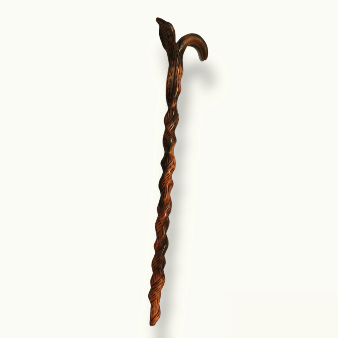 Stunning Twisted Snake Walking Stick, Handmade Wooden Snake Stick.