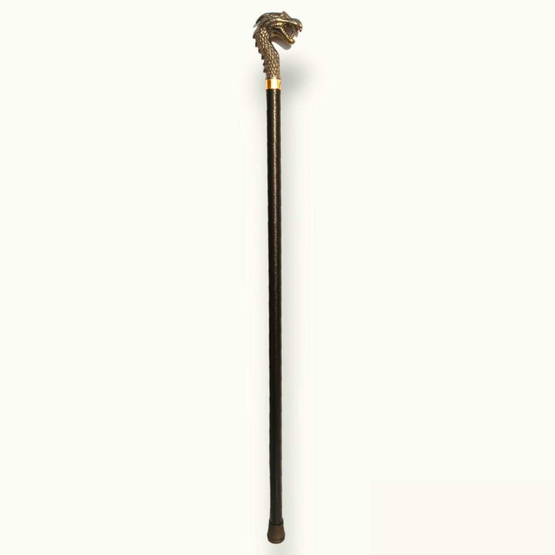 Stunning Dragon Head Walking Stick, Best Metal Walking Cane.