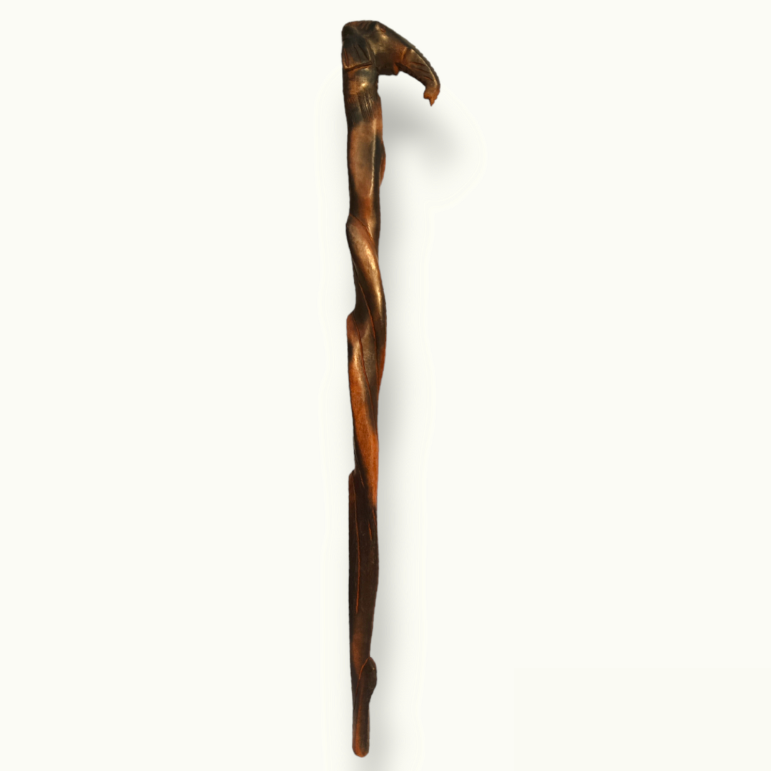 Handcrafted Elephant Walking Stick, Elephant Shape Walking Cane.