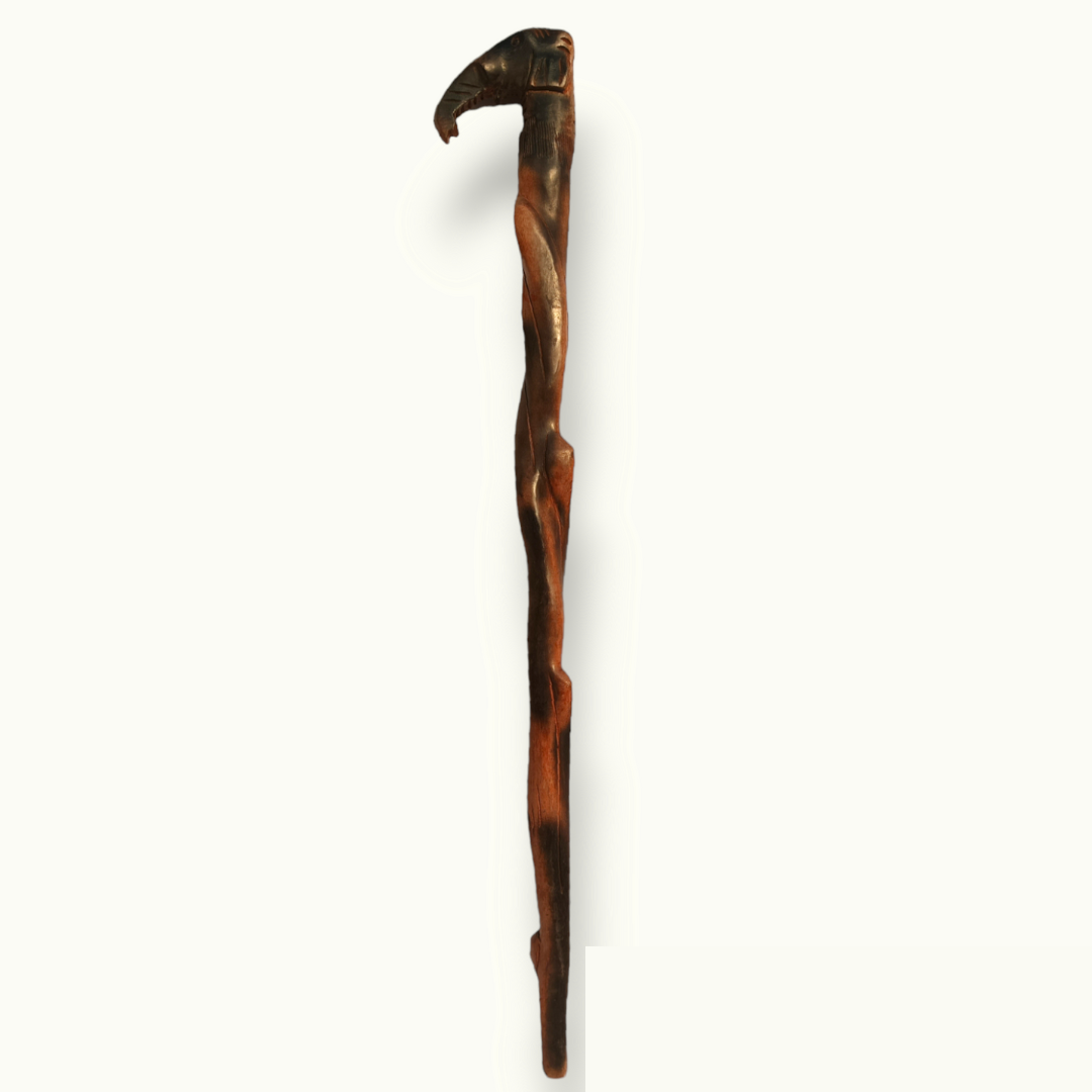 Handcrafted Elephant Walking Stick, Elephant Shape Walking Cane.