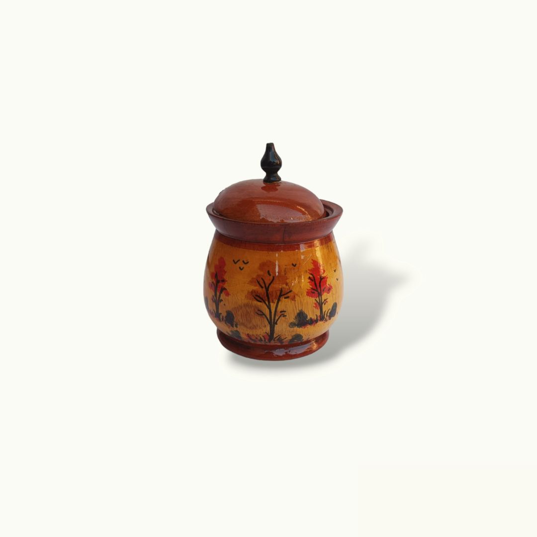 Scenery Art Sugar Pot, The Best Wooden Sugar Pot.