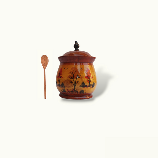 Scenery Art Sugar Pot, The Best Wooden Sugar Pot.