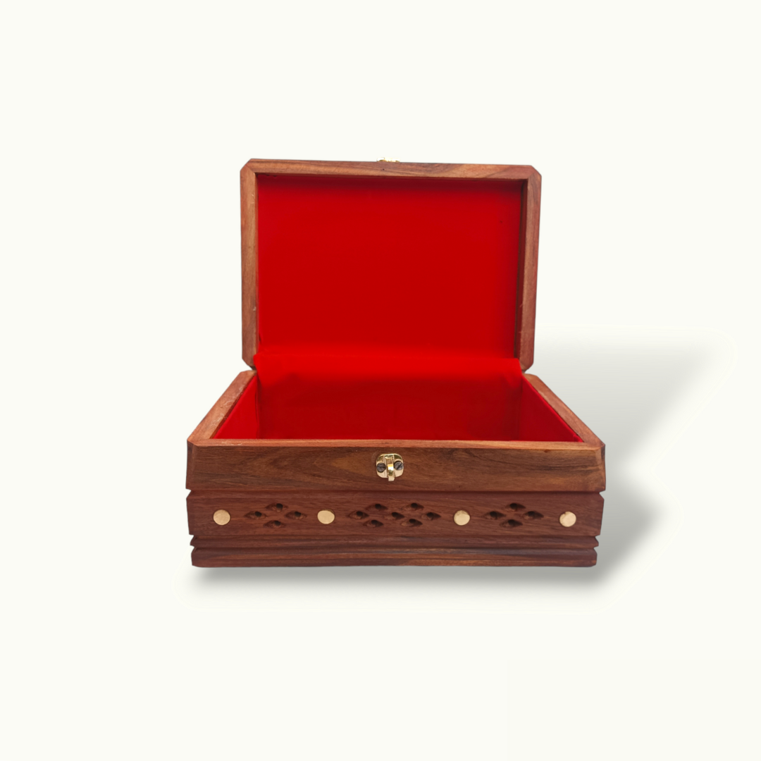 Beautiful Carved Jewelry Box, The Carving Art Wooden Box.